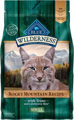 Blue Buffalo Wilderness Rocky Mountain Recipe with Trout Adult Grain-Free Dry Cat Food, 4-lb