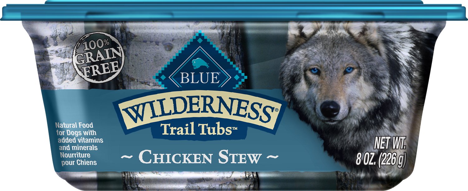 Blue Buffalo Wilderness Trail Tubs Chicken Stew Grain-Free Dog Food Trays