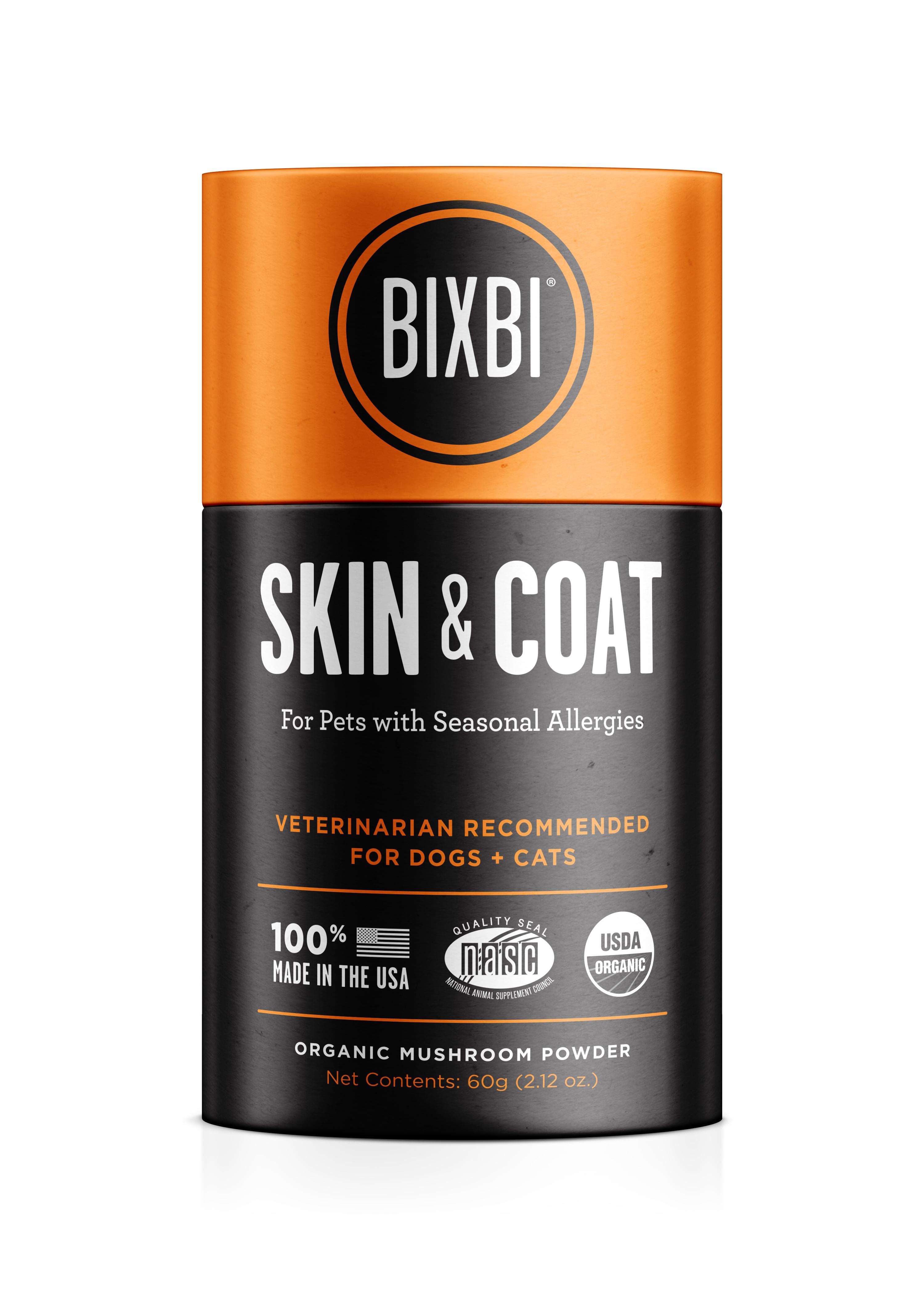 BIXBI Skin & Coat Powder Organic Dog & Cat Supplement, 2.12-oz