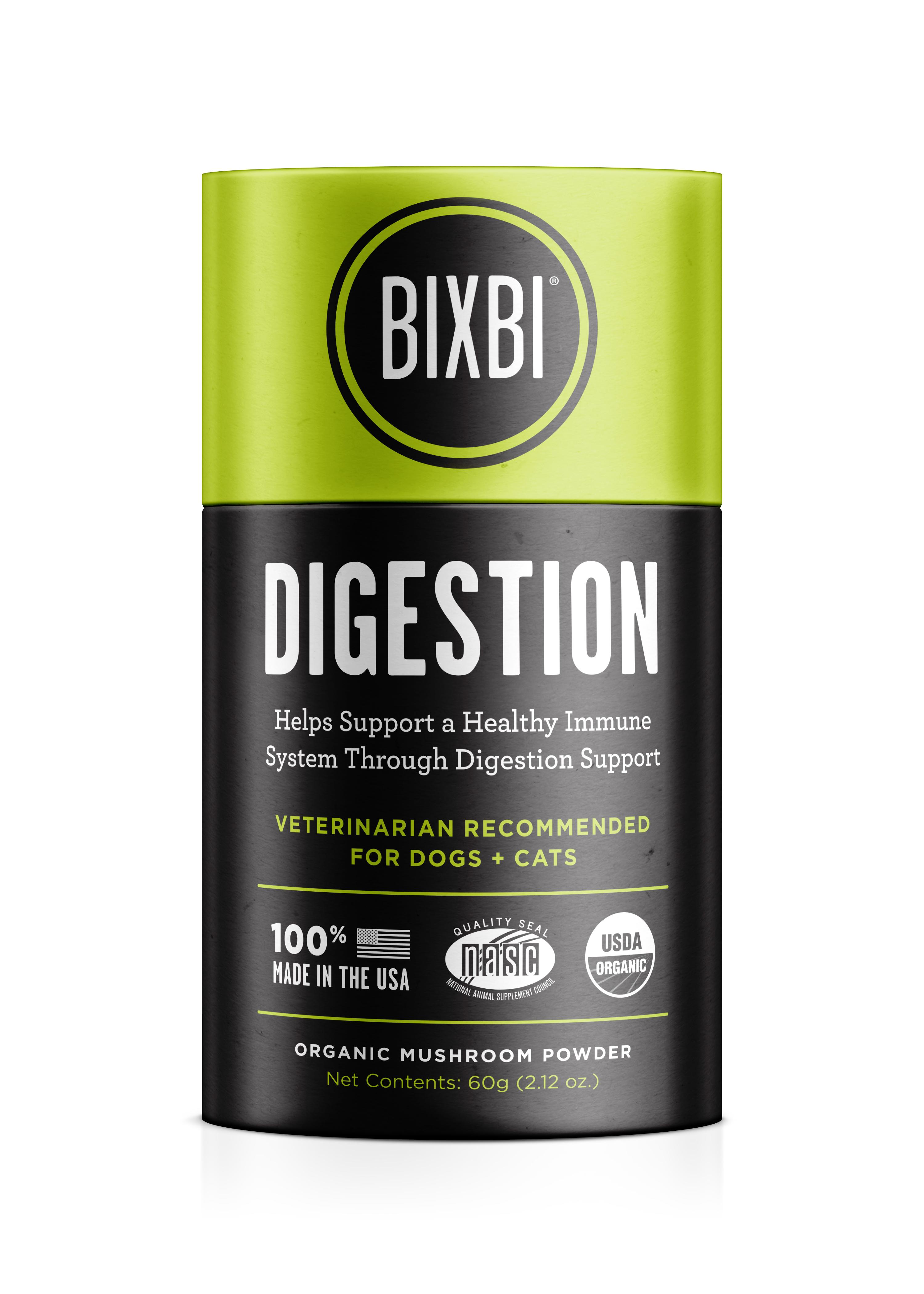 BIXBI Digestion Powder Organic Dog & Cat Supplement, 2.12-oz