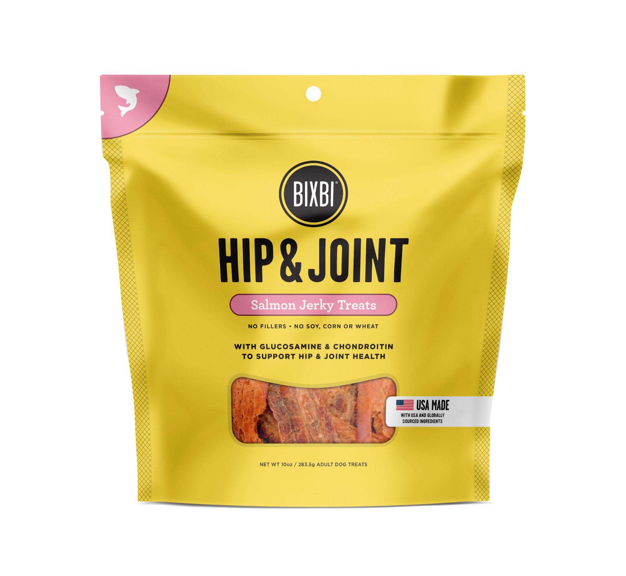 BIXBI Hip & Joint Salmon Jerky Dog Treats, 10-oz