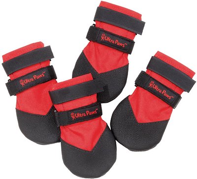 Ultra Paws Durable Dog Boots, Red, Medium