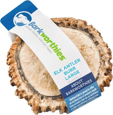 Barkworthies Large Elk Antler Burr Dog Treats, 1-count