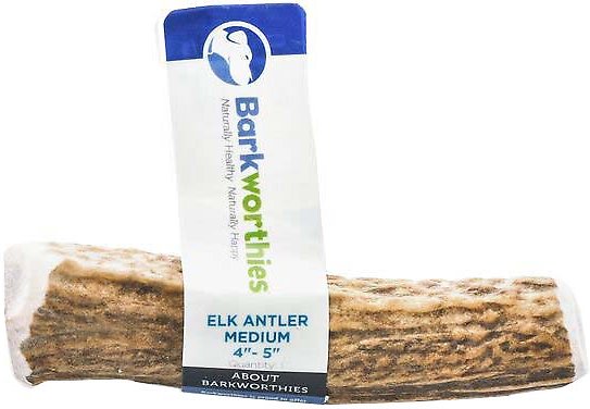 Barkworthies Elk Antler Dog Treats, Medium