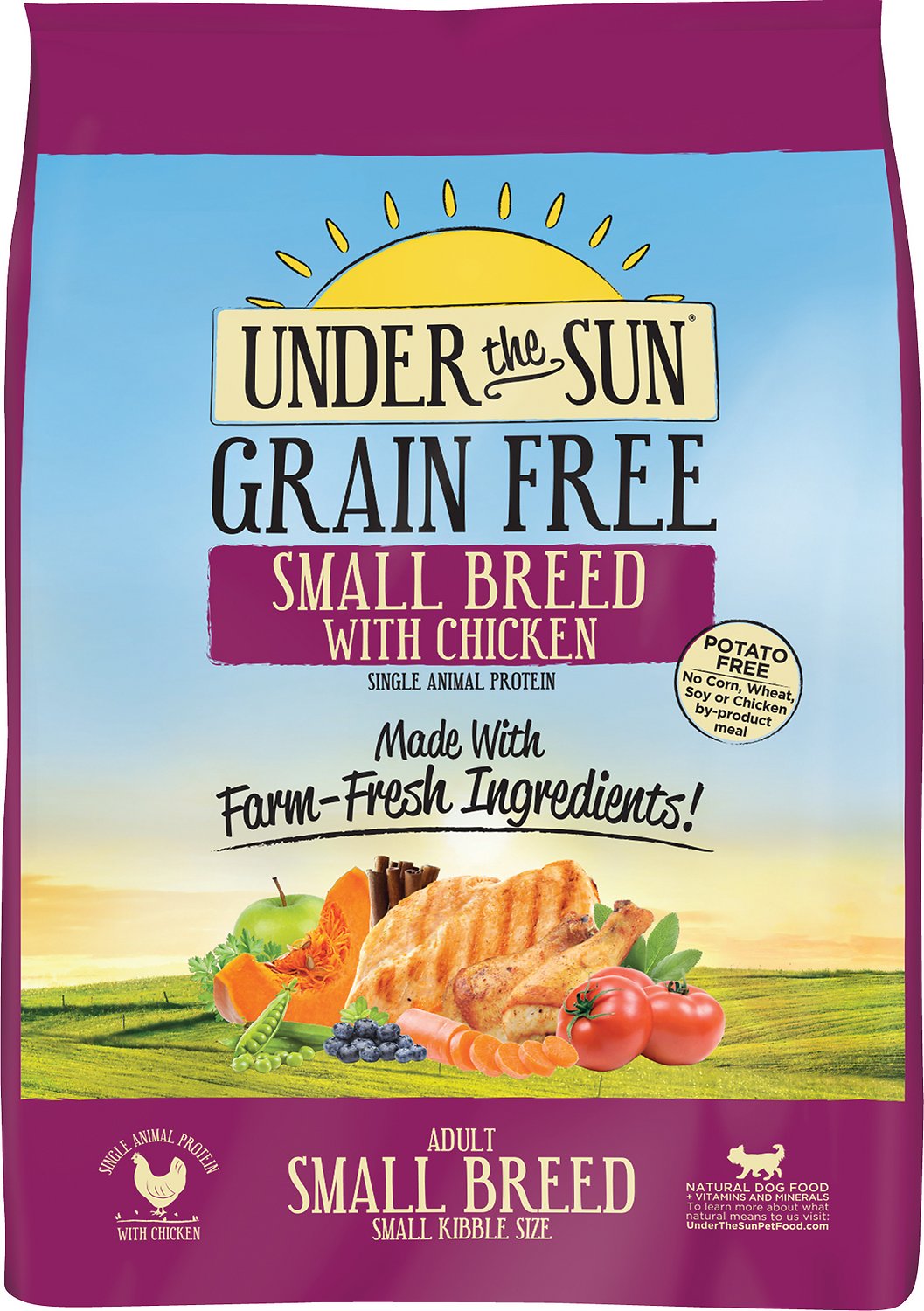 Under the Sun Grain-Free Small Breed Adult Chicken Recipe Dry Dog Food (**)