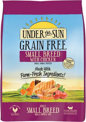 Under the Sun Grain-Free Small Breed Adult Chicken Recipe Dry Dog Food, 4-lb (**)
