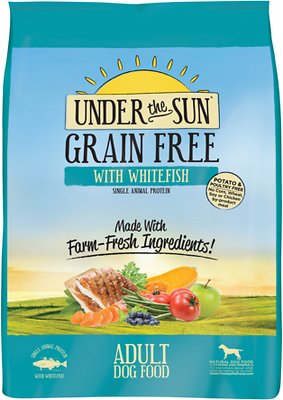 Under the Sun Grain-Free Adult Whitefish Recipe Dry Dog Food, 4-lb (**)
