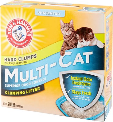 Arm & Hammer Litter Multi-Cat Strength Clumping Litter, 20-lb box