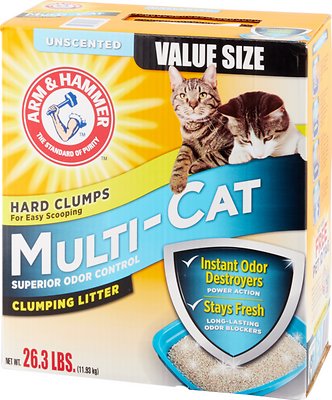 Arm & Hammer Litter Multi-Cat Strength Clumping Litter, 26.3-lb box