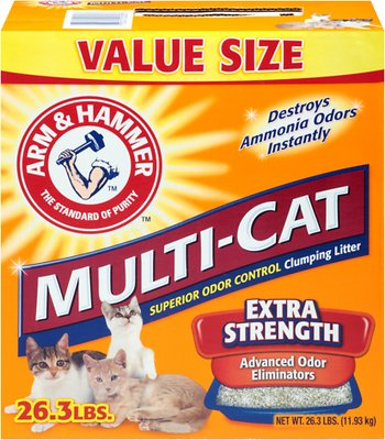 Arm & Hammer Litter Multi-Cat Strength Fresh Scent Clumping Litter, 26.3-lb box