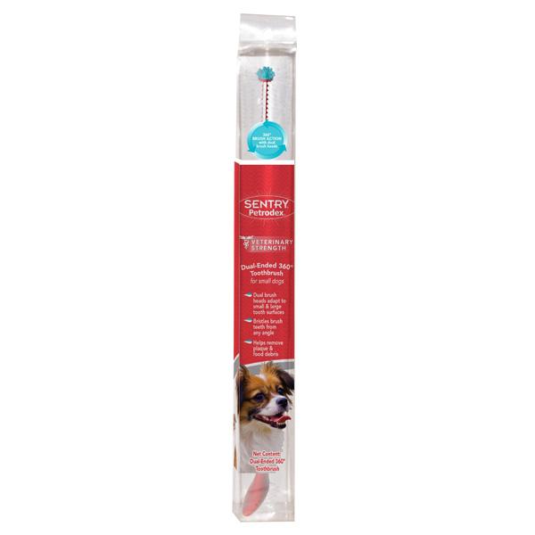 Sentry Petrodex Advanced Dental Care Dual Ended 360 Toothbrush for Dogs
