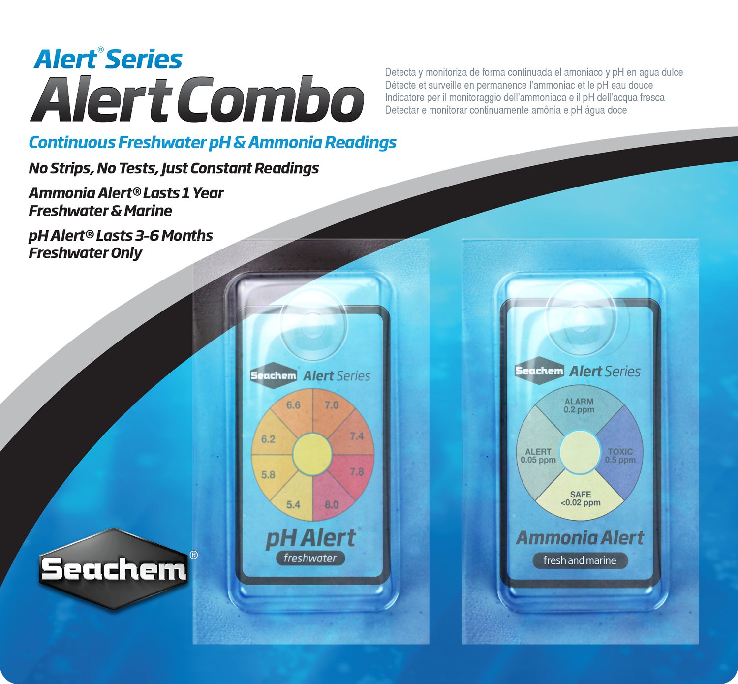 Seachem Alert Combo pH & Ammonia Reading Pack for Freshwater Aquariums