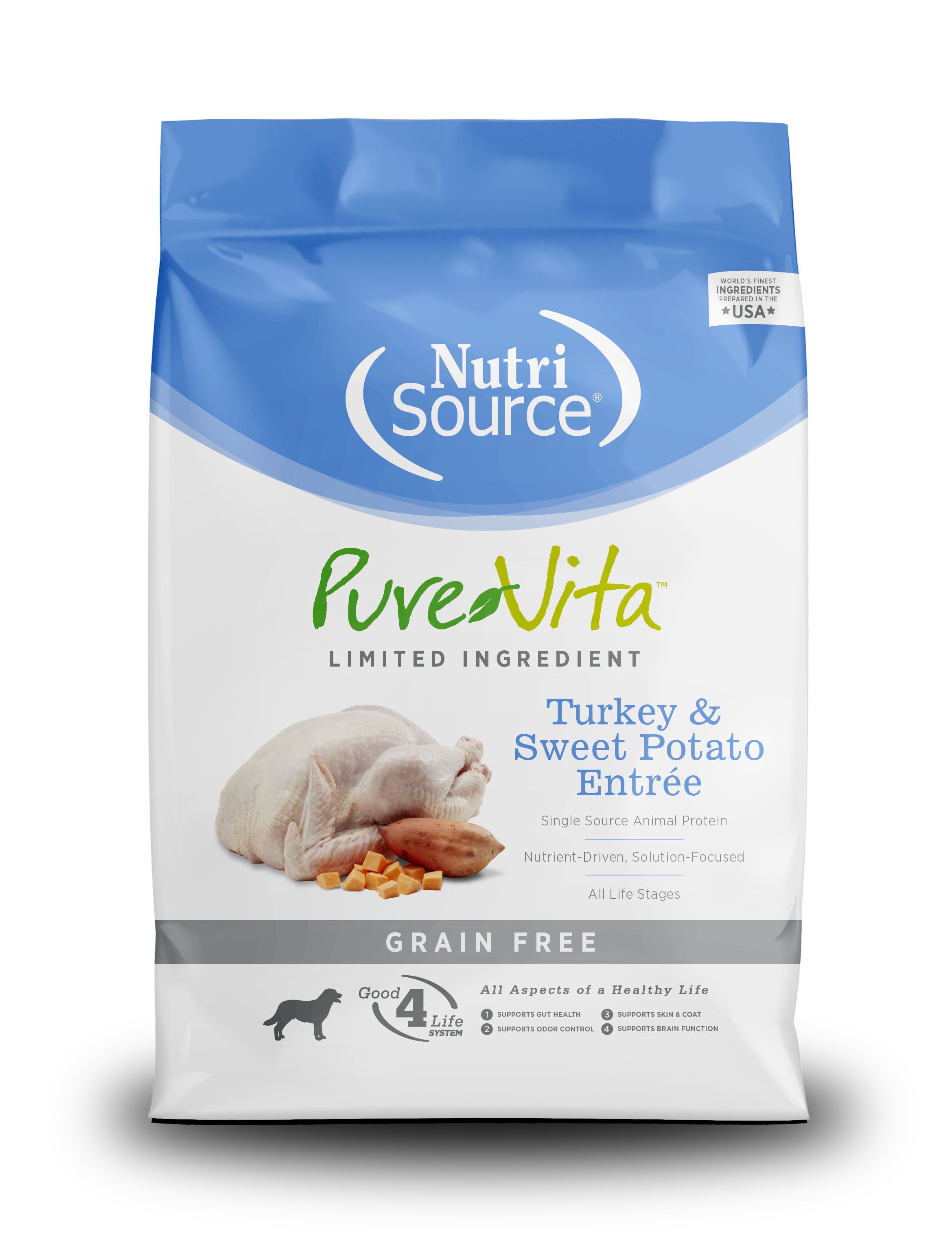 PureVita Limited Ingredient Turkey & Sweet Potato Entree Grain-Free Dry Dog Food, 25-lb