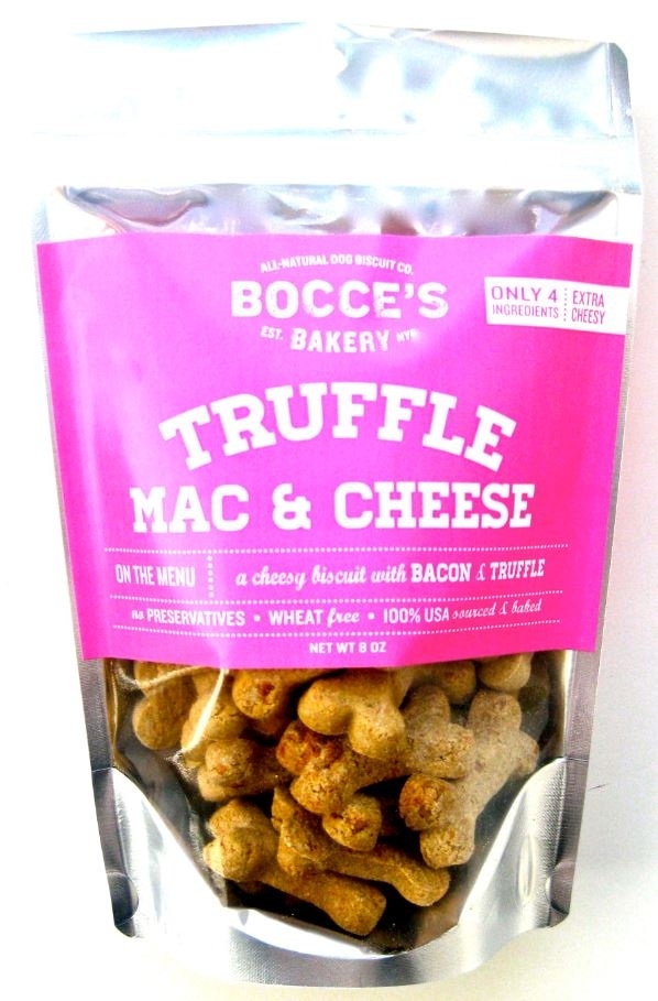 Bocce's Bakery Small Batch Truffle Mac and Cheese Dog Biscuits, 8-oz