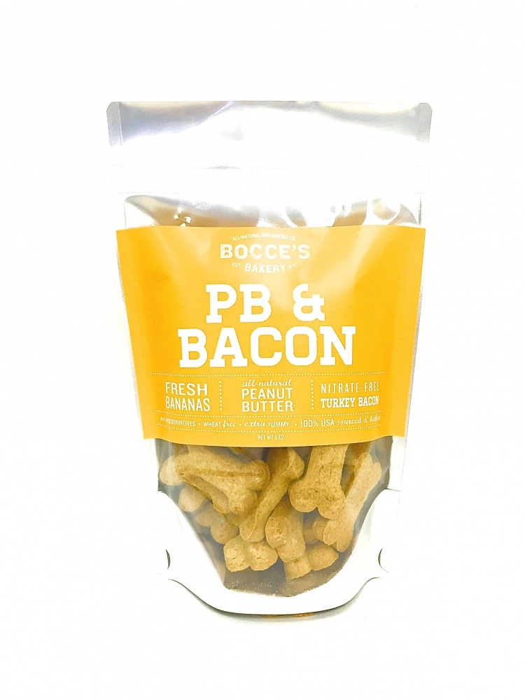 Bocce's Bakery Small Batch Peanut Butter and Bacon Recipe Dog Biscuits, 8-oz (Size: 8-oz)