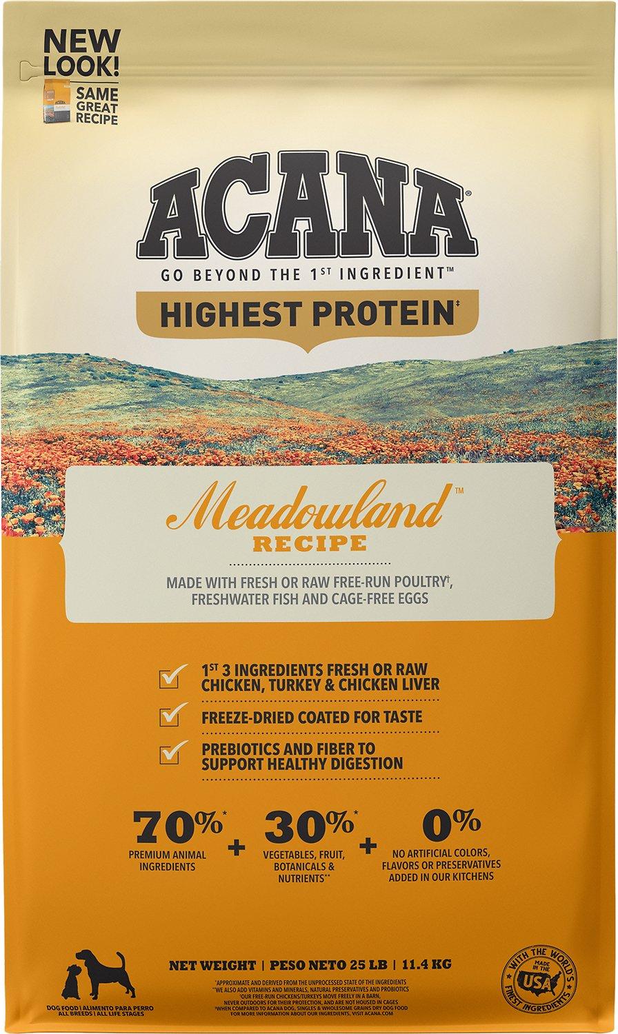 ACANA Regionals Meadowland Grain-Free Dry Dog Food, 50-lb (2 x 25-lb)