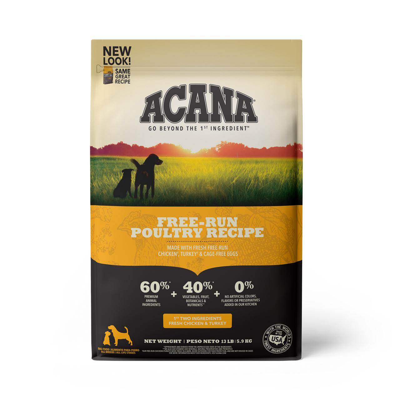 ACANA Free Run Poultry Grain Free Dry Dog Food 13 lb All The Best Pet Care