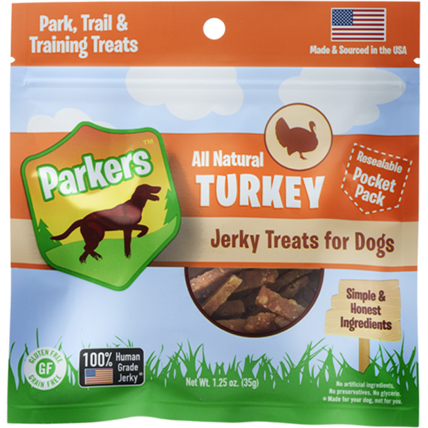 Parkers Turkey Jerky Dog Treats 1.25z