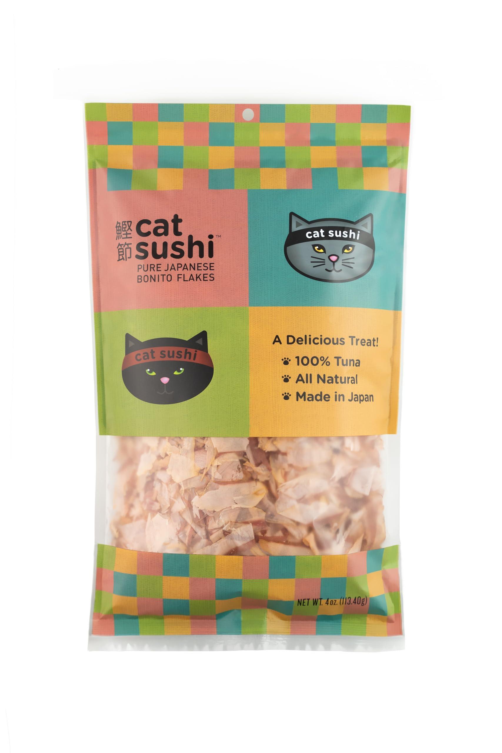 Earthly Pet Cat Sushi Bonito Flakes Classic Cut Cat Treats, 4-oz (Size: 4-oz)