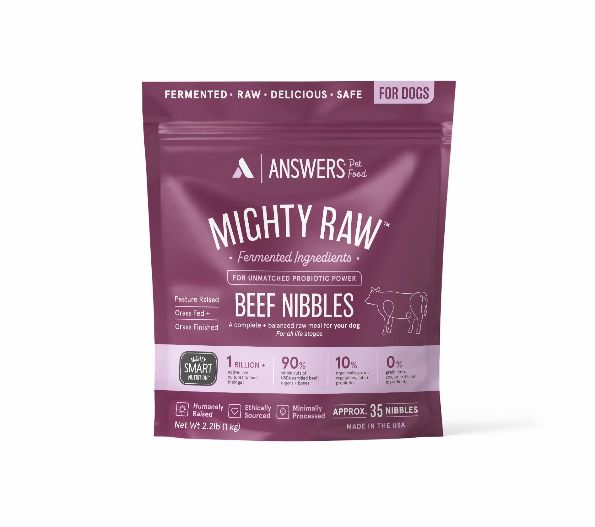 Answers Pet Food Mighty Raw Beef Frozen Dog Food