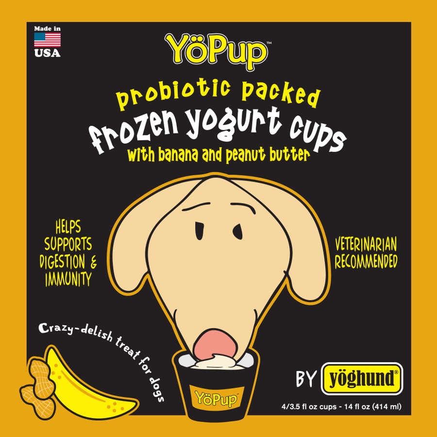 Yoghund Yo Pup Frozen Yogurt Cups Banana & Peanut Butter Dog Treats, 1-pk (Size: 1-pk)