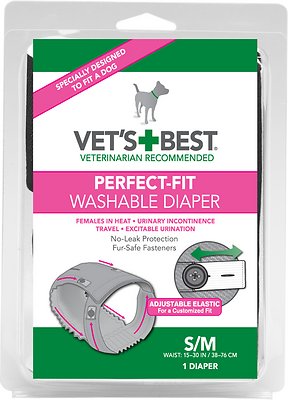Vet's Best Perfect-Fit Washable Diaper for Female Dogs, Small/Medium