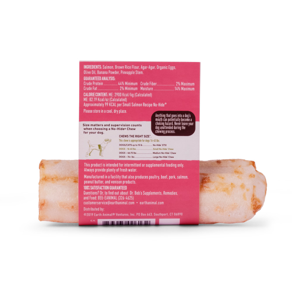 Earth Animal No-Hide Salmon Chew Dog Treat, Small