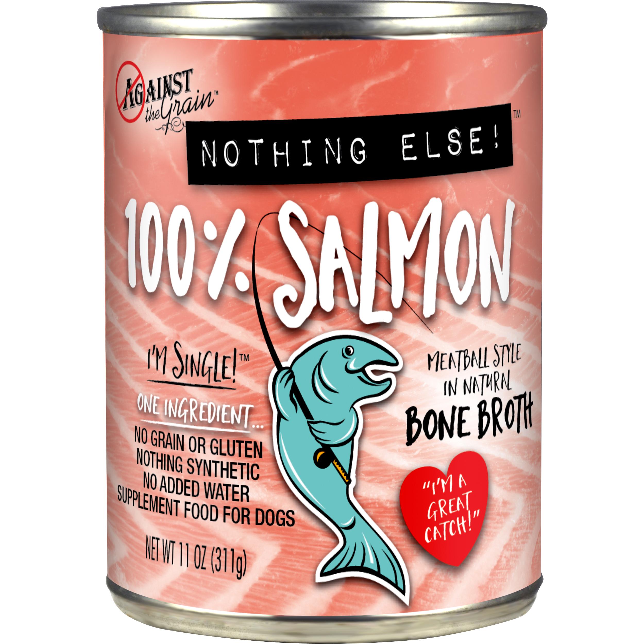 Against the Grain Nothing Else Salmon Wet Dog Food Can, 11-oz, case of 12 (**)