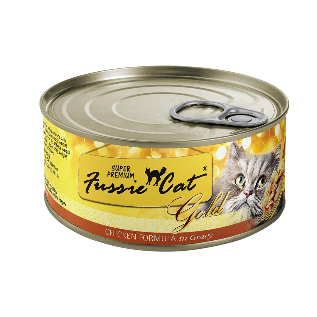 Fussie Cat Super Premium Chicken in Gravy Grain-Free Wet Cat Food Can, 2.82-oz, case of 24 (**)