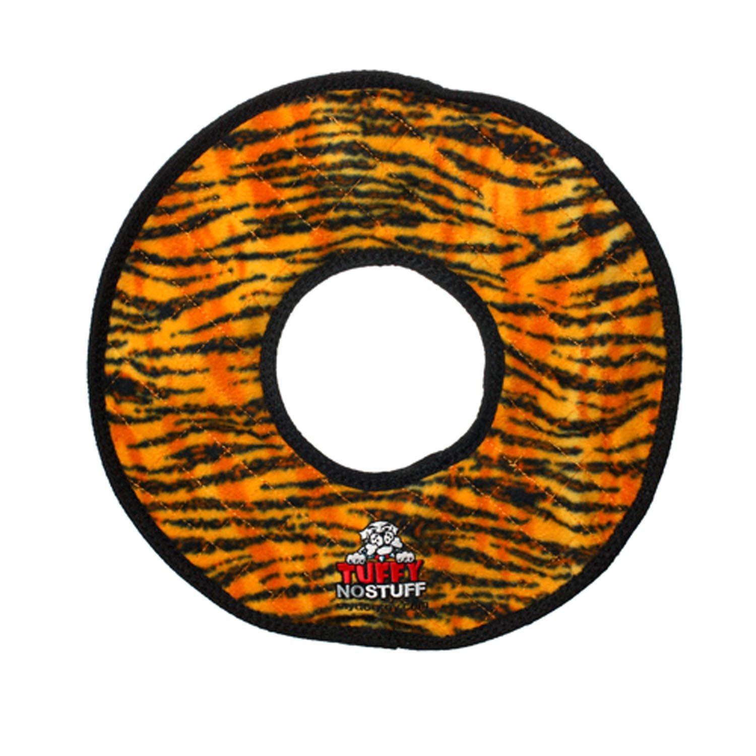 Tuffy No Stuff Mega Ring Dog Toy, Tiger