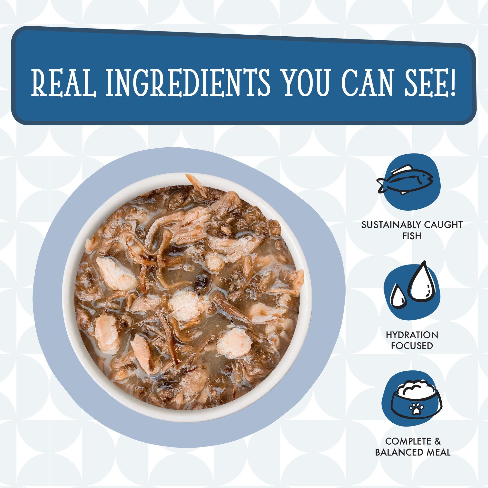 Cats in the Kitchen 1 If By Land, 2 If By Sea Tuna, Beef & Salmon in Gravy Wet Cat Food Pouch, 3-oz