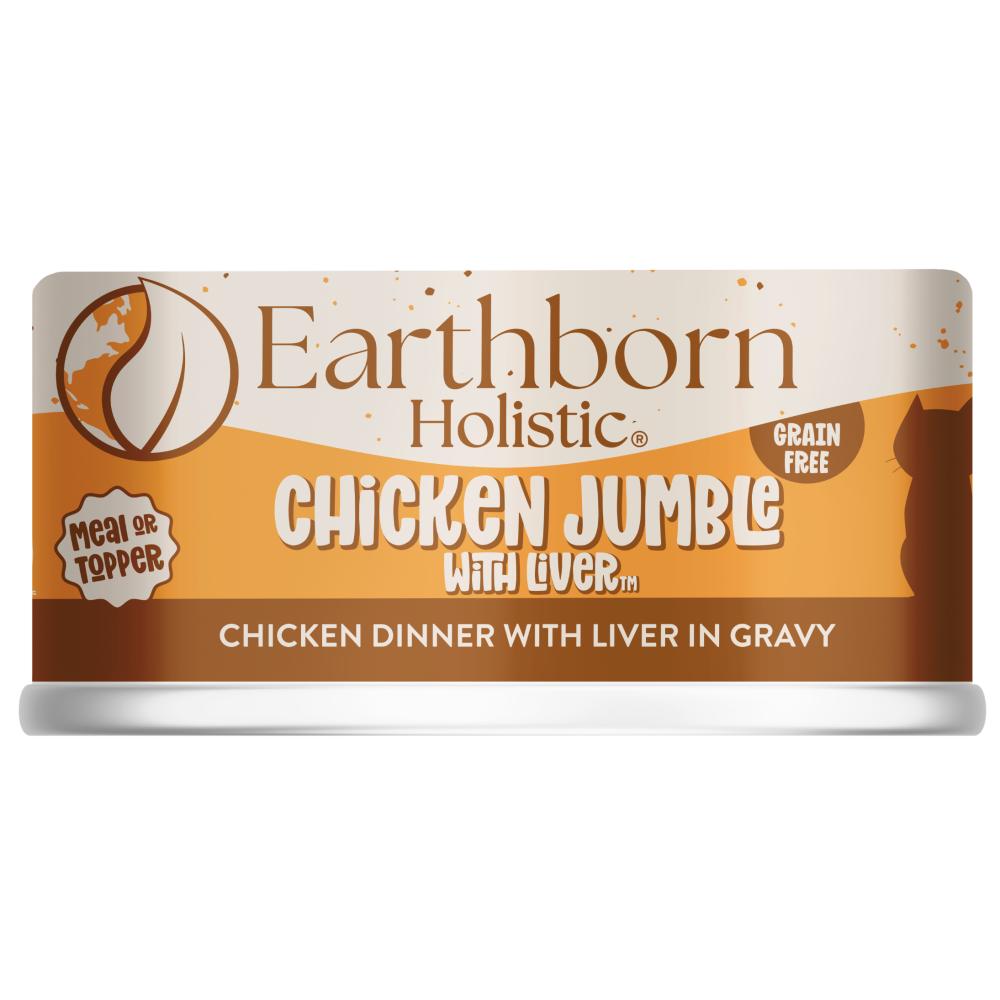 Earthborn Holistic Chicken Jumble with Liver Grain-Free Wet Cat Food Can, 5.5-oz
