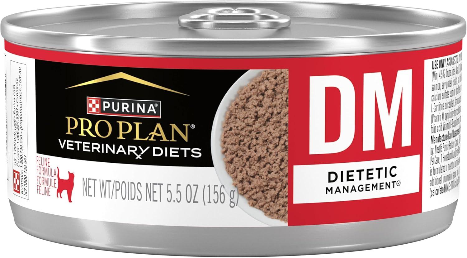 Purina Pro Plan Veterinary Diets DM Dietetic Management Wet Cat Food Can, 5.5-oz