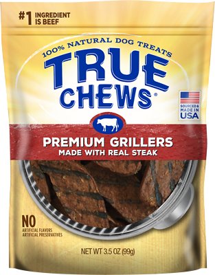 True Chews Premium Grillers with Real Steak Dog Treats, 3.5-oz