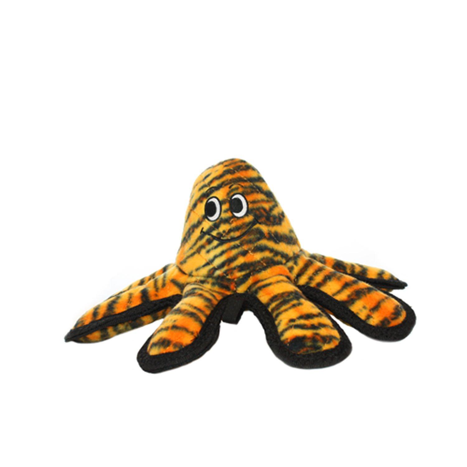 Tuffy Mega Creature Tiger Print Oscar the Octopus Dog Toy