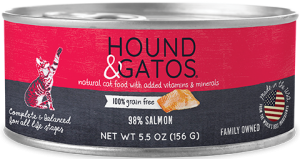 Hound & Gatos Salmon Formula Grain-Free Canned Cat Food, 5.5-oz