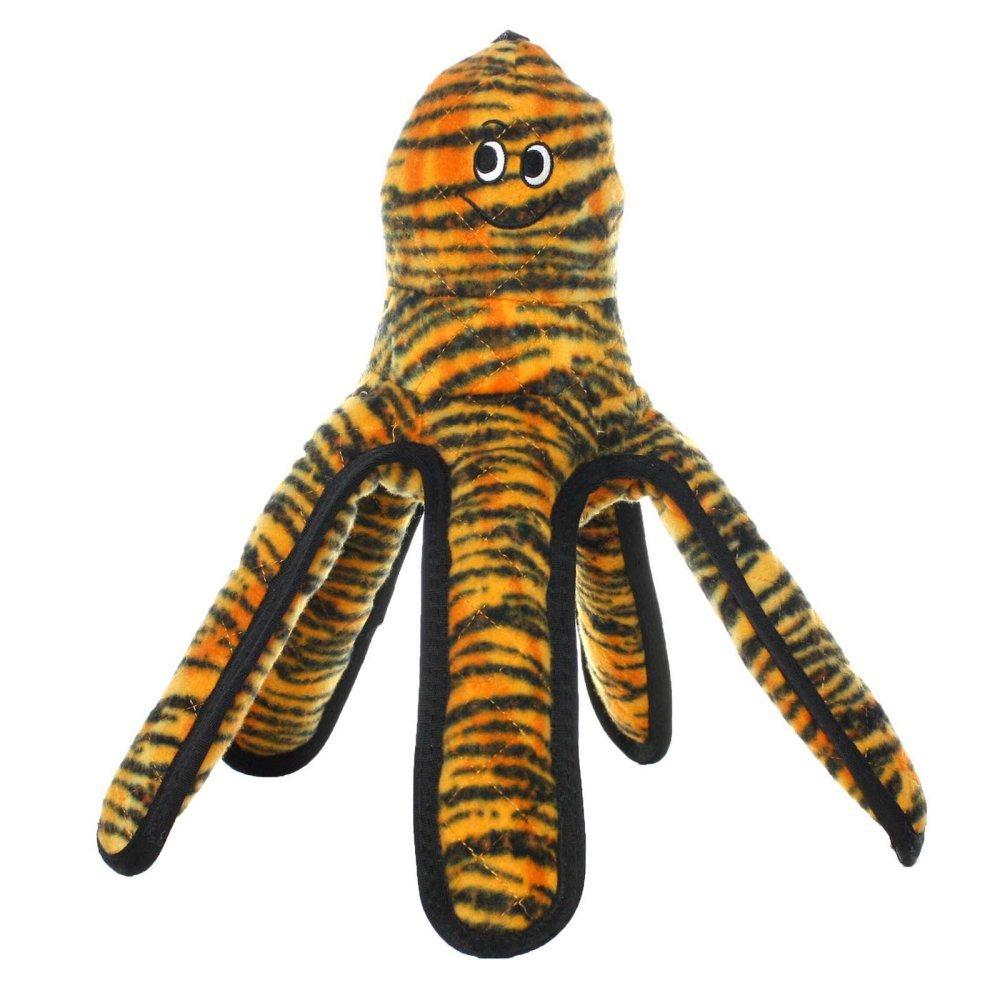 Tuffy Mega Creature Tiger Print Oscar the Octopus Dog Toy, Large
