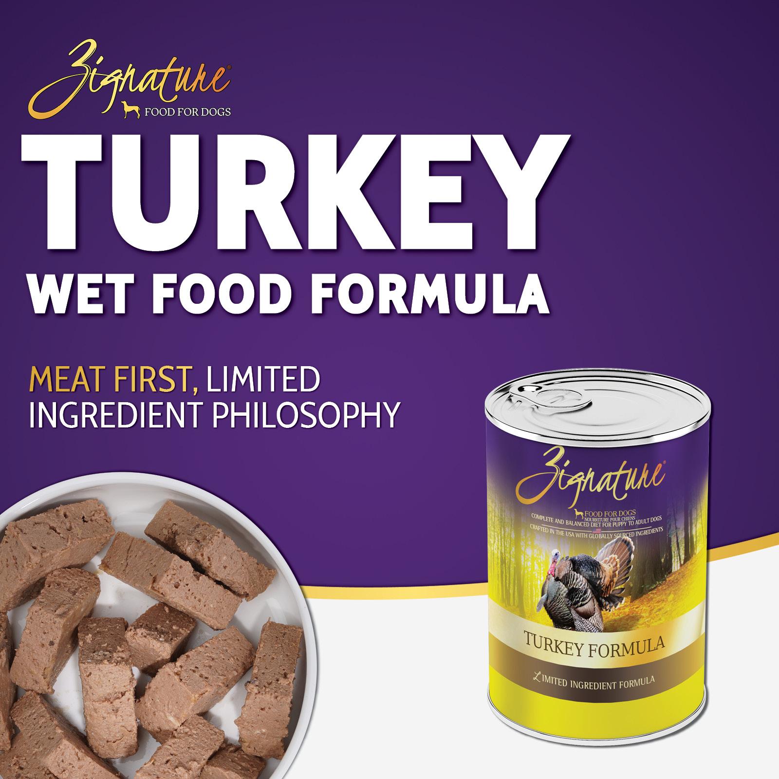 Zignature Turkey Limited Ingredient Formula Wet Dog Food Can, 13-oz