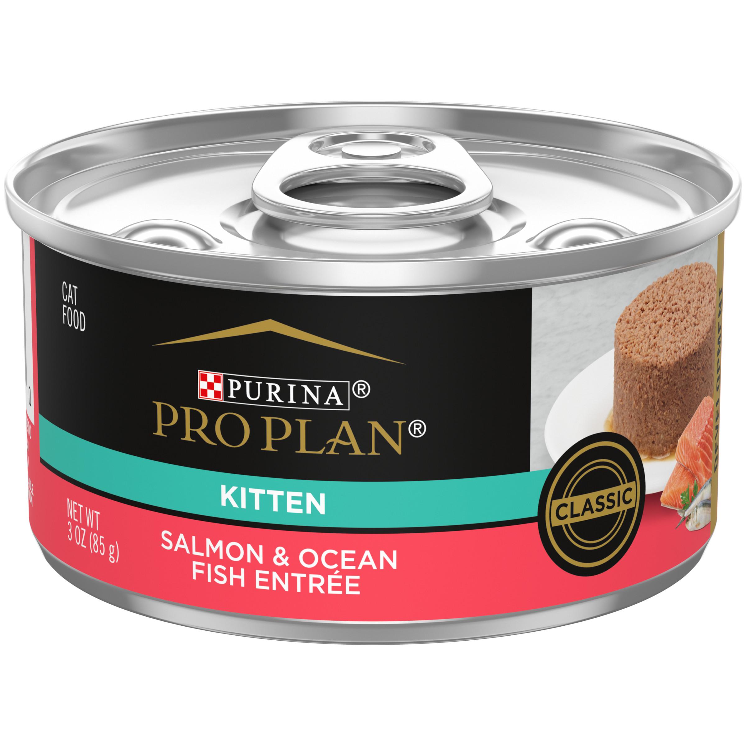Purina Pro Plan Salmon & Ocean Fish Entree Kitten Wet Cat Food Can, 3-oz