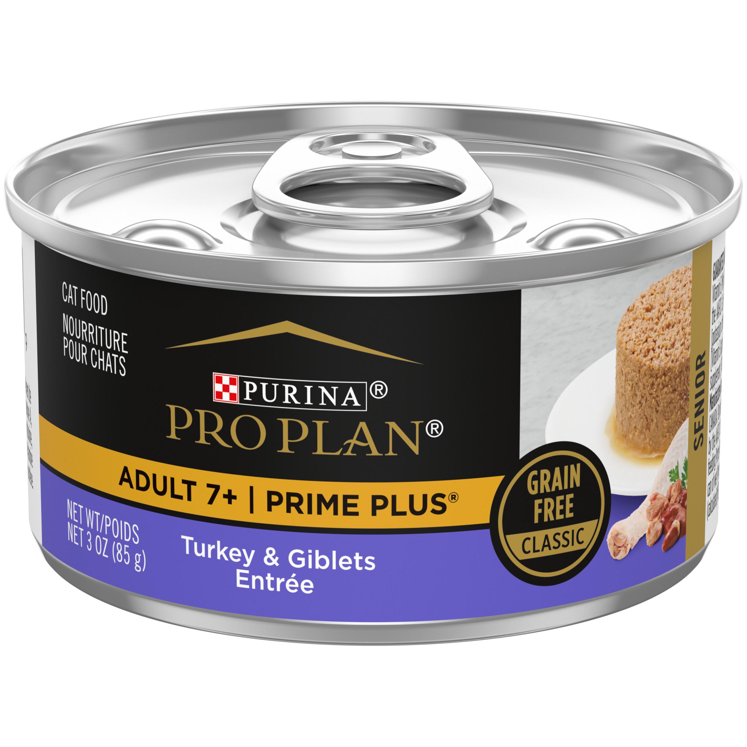 Purina Pro Plan Prime Plus Turkey & Giblets Entree Adult 7+ Wet Cat Food Can, 3-oz