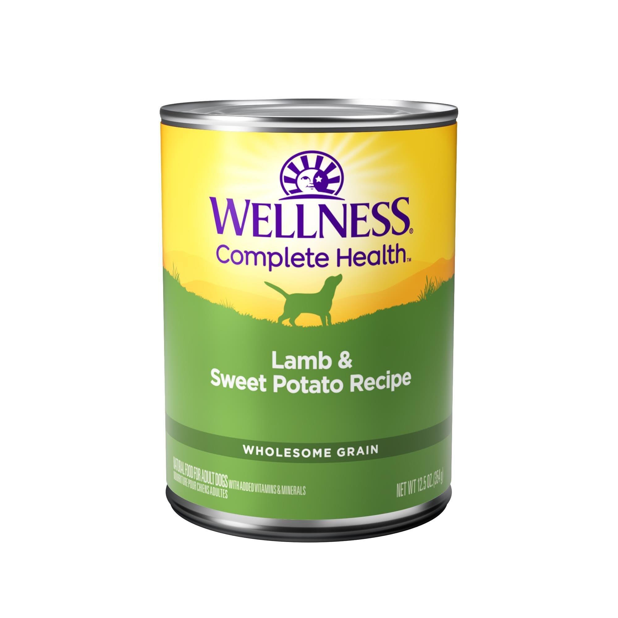 Wellness Complete Health Lamb & Sweet Potato Wet Dog Food Can, 12.5-oz