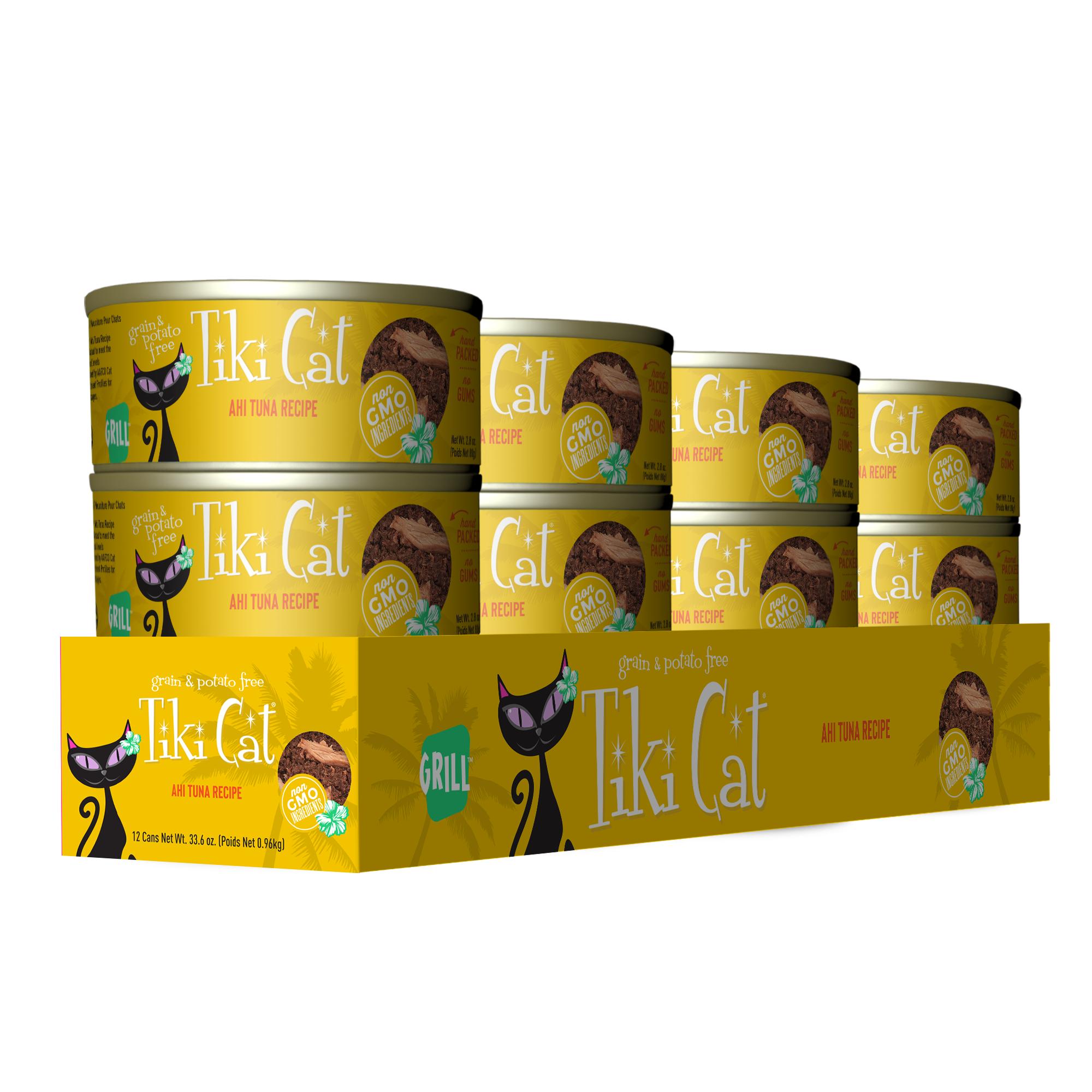 Tiki Cat Grill Ahi Tuna Recipe Canned Cat Food, 2.8-oz