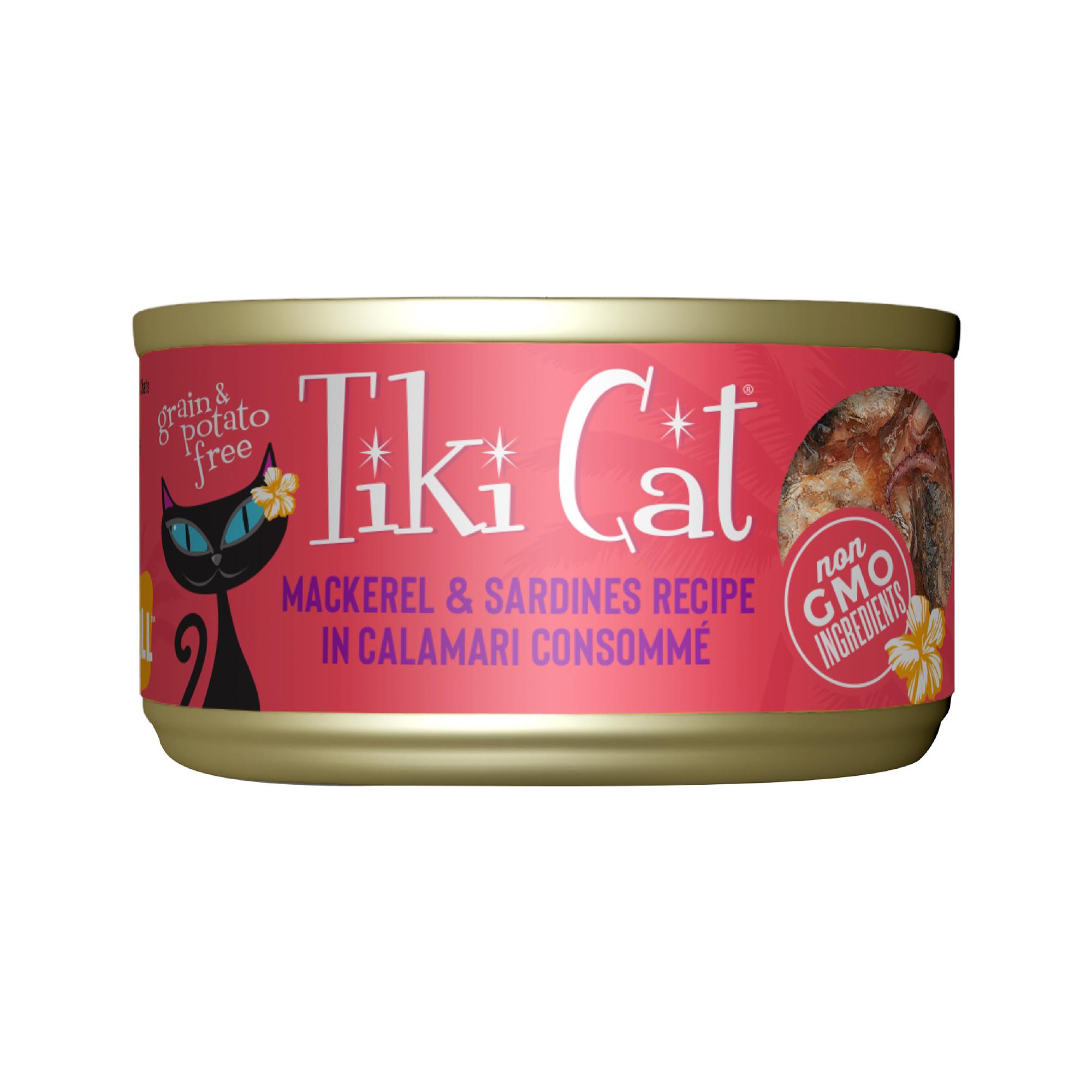 Tiki Cat Grill Mackerel & Sardines Recipe in Calamari Consomme, 2.8-oz