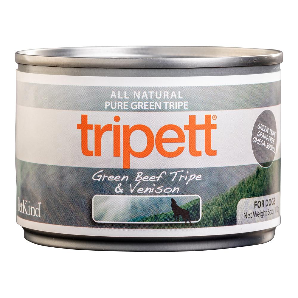 PetKind Tripett Tripe de boeuf verts & Venaison Nourriture pour chiens en conserve sans grains, 5,5 oz | 156 g