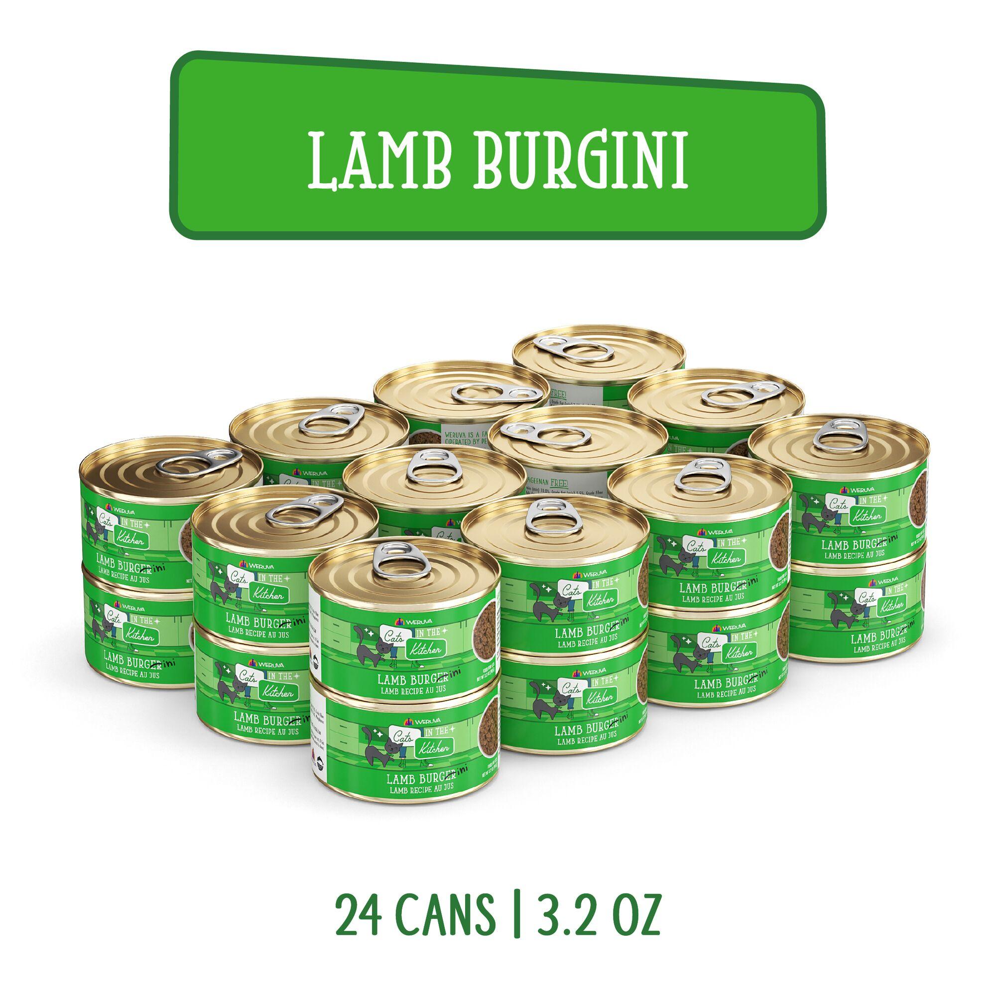 Cats in the Kitchen Lamb Burger-ini Lamb Recipe Au Jus Wet Cat Food Can, 3.2-oz
