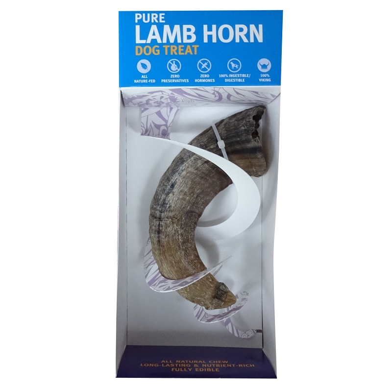 Icelandic+ Pure Lamb Horn Dog Treat, 6-8-in