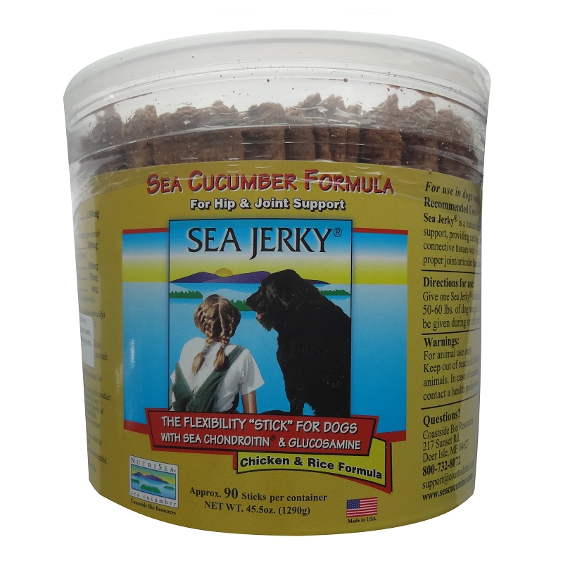 NutriSea Sea Jerky Chicken Formula Joint Dog Treats, 90 Count, New Formula