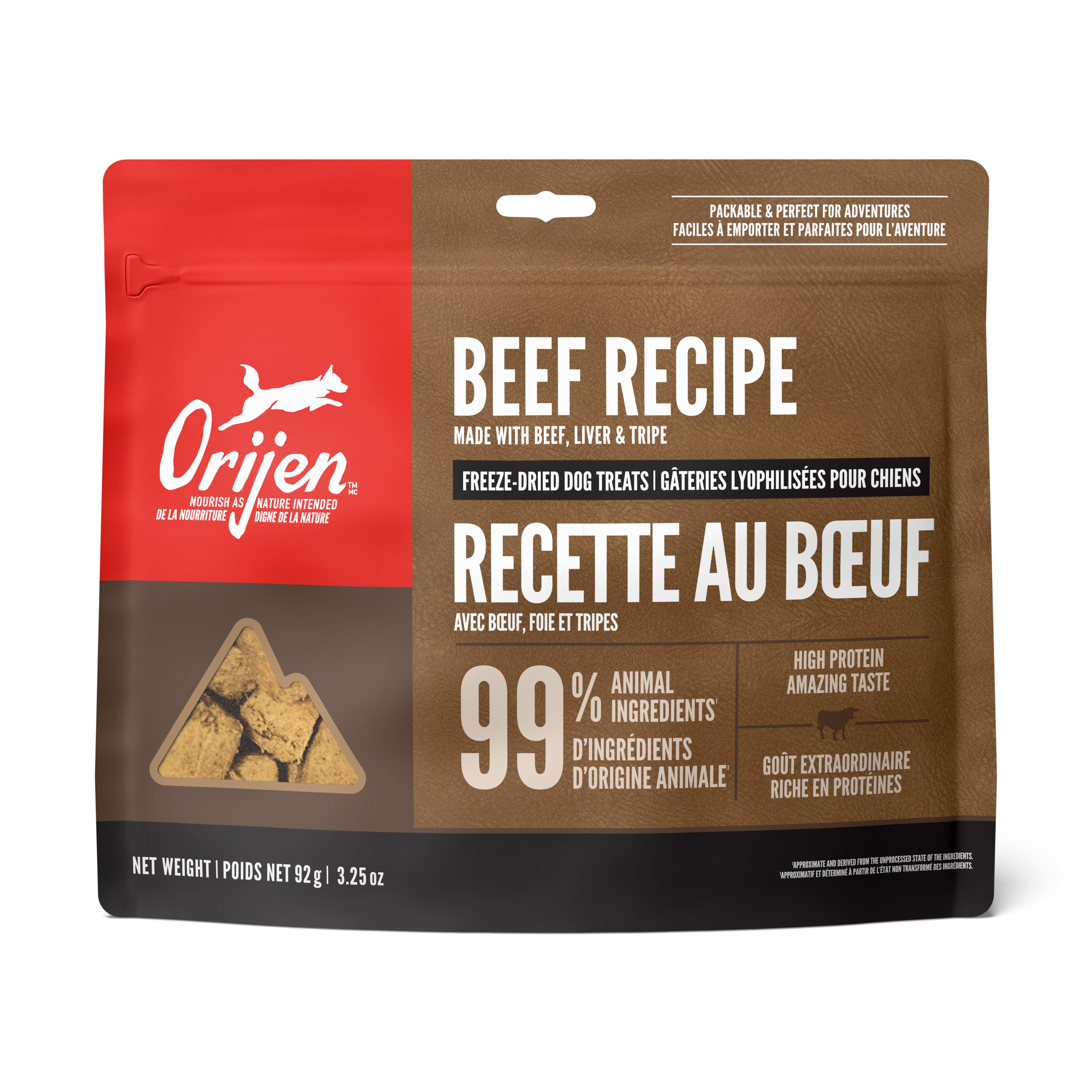 ORIJEN Ranch Raised Beef Grain Free Freeze Dried Dog Treats 3.25