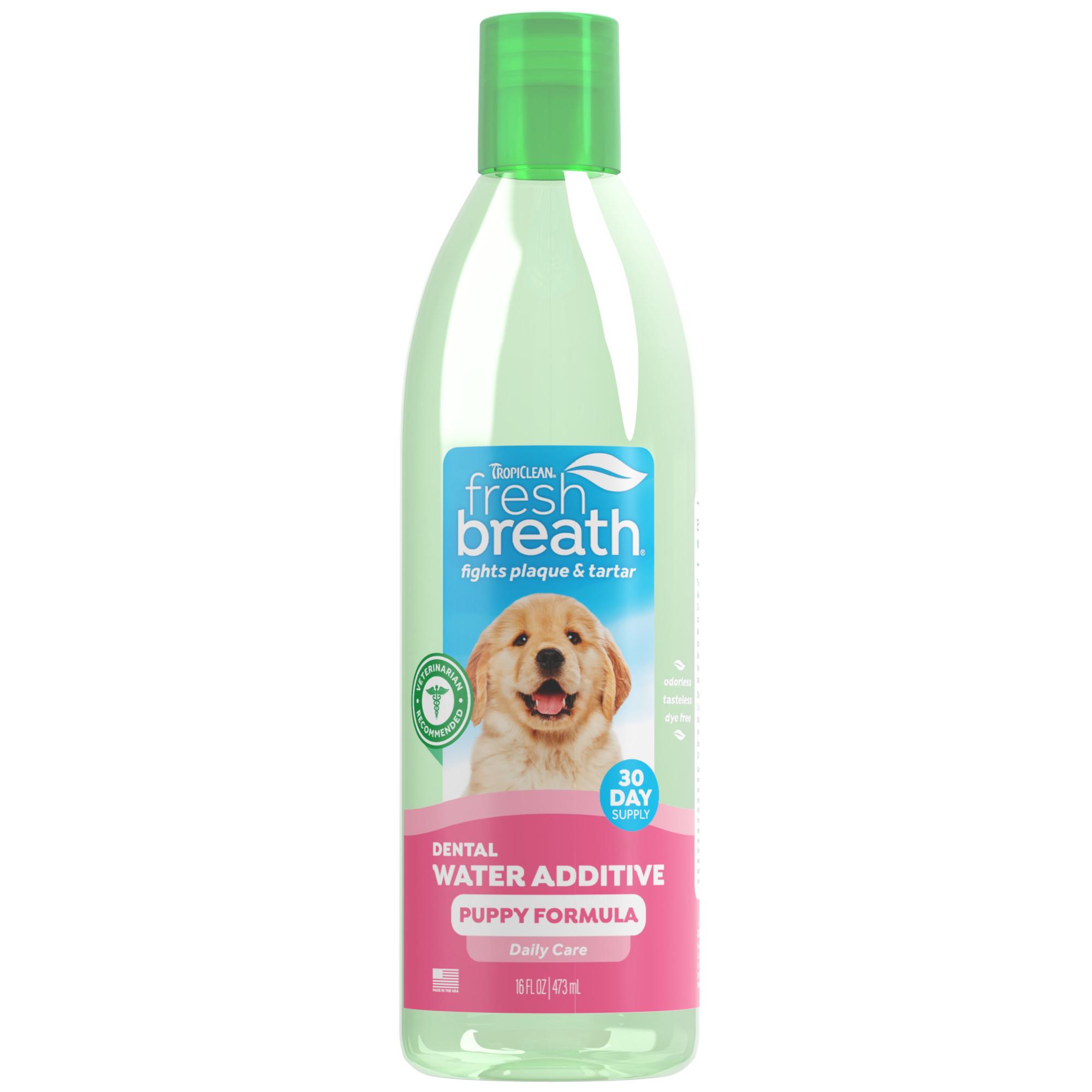Tropiclean Fresh Breath Dental Water Additive for Puppies, 16-oz (Size: 16-oz)