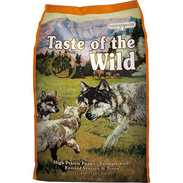 Taste of the Wild High Prairie with Roasted Bison & Venison Grain-Free Puppy Dry Dog Food, 5-lb